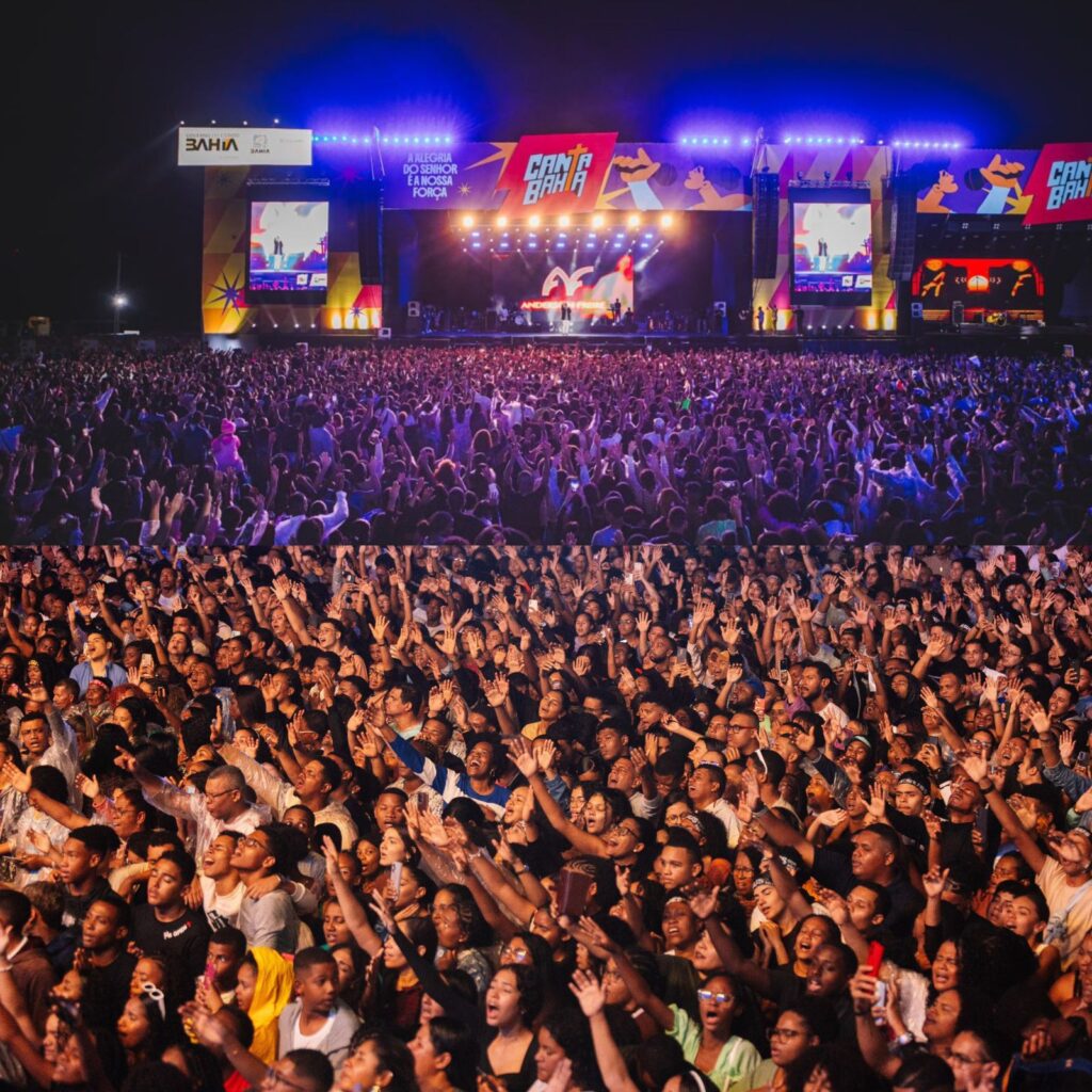 Festival de música gospel reúne 60 mil pessoas no Parque de Exposições