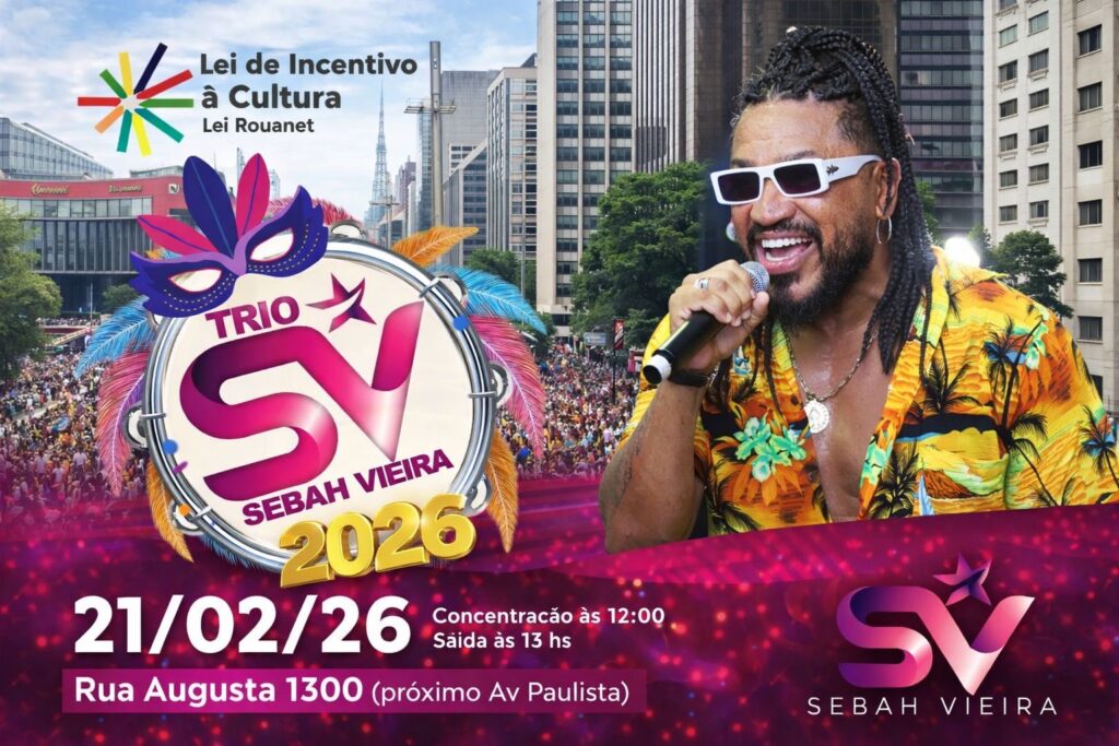 Mega Bloco Trio Sebah Vieira promete agitar o Carnaval 2026 com cinco horas de música , diversidade e convidados