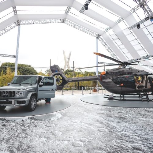 Varanda Estaiada é palco da primeira apresentação do novo helicóptero da Mercedes-Benz e Airbus Corporate Helicopters