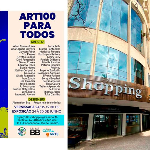 “Art 100 para Todos”: O projeto tem início no Rio de Janeiro e Petrópolis com foco na inclusão e valorização de artistas emergentes e depois seguirá para a Europa.